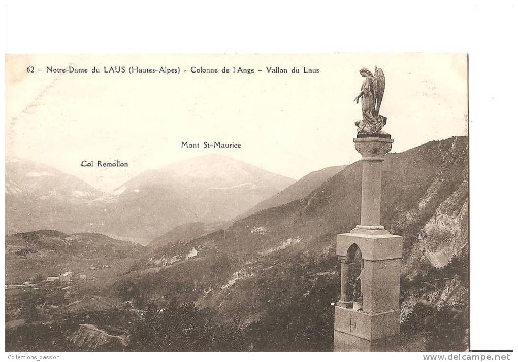 CP, 05, Notre-Dame Du Laus, Colonne De L´Ange, Vallon Du Laus, Vierge - Monumente