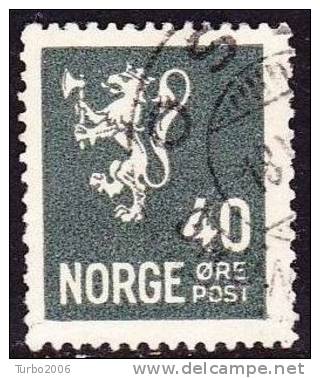 Norway 1926-29 Lion 40 Ore Grey Y & T 121 - Oblitérés