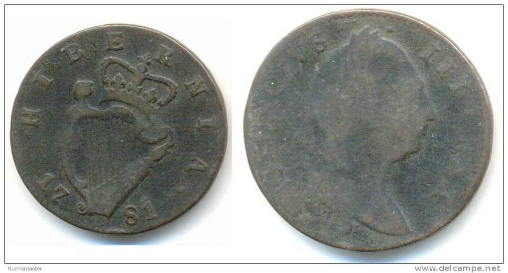 IRELAND , 1/2 PENNY 1781 - Irlanda