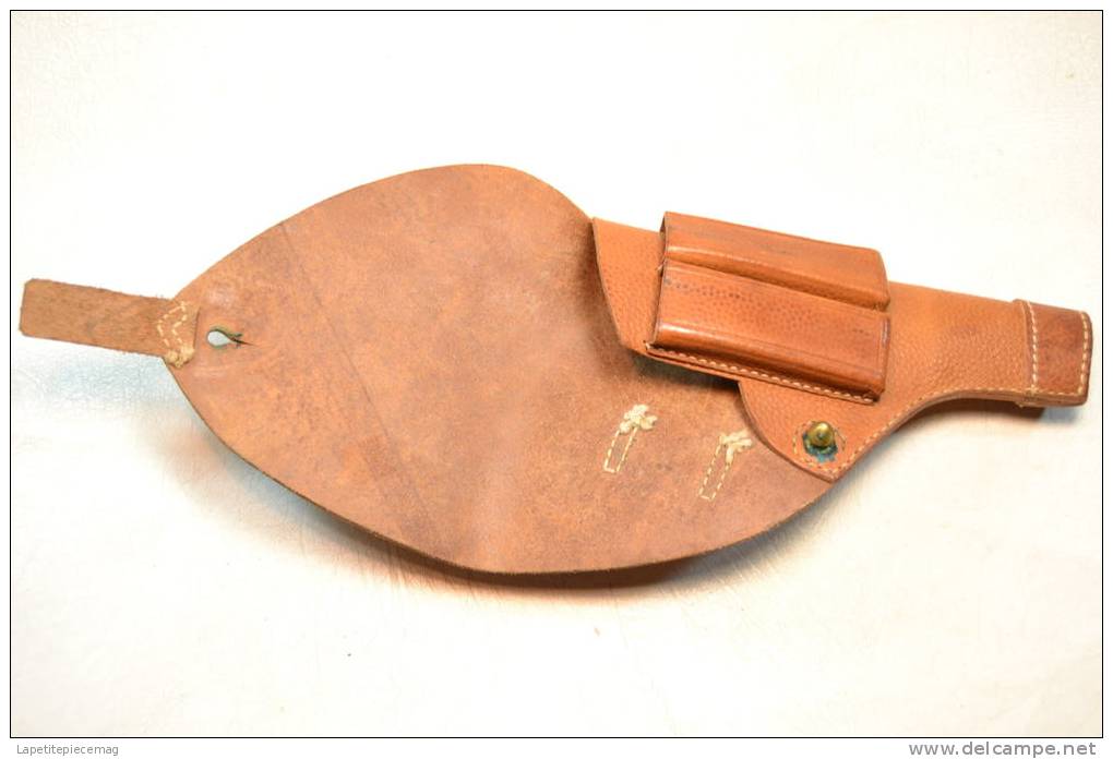 Etui En Cuir Fauve Pour Pistolet Suedois Husqvarna Suède. Browning 1907 - Equipement