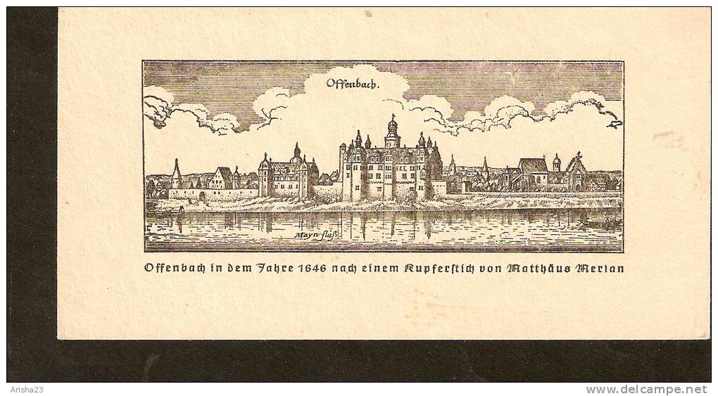 5k. Germany, Offenbach In Dem Jahre 1646 Nach Einem Kupferstich Von Matthaus Mertan - Stempel 1939 - Offenbach