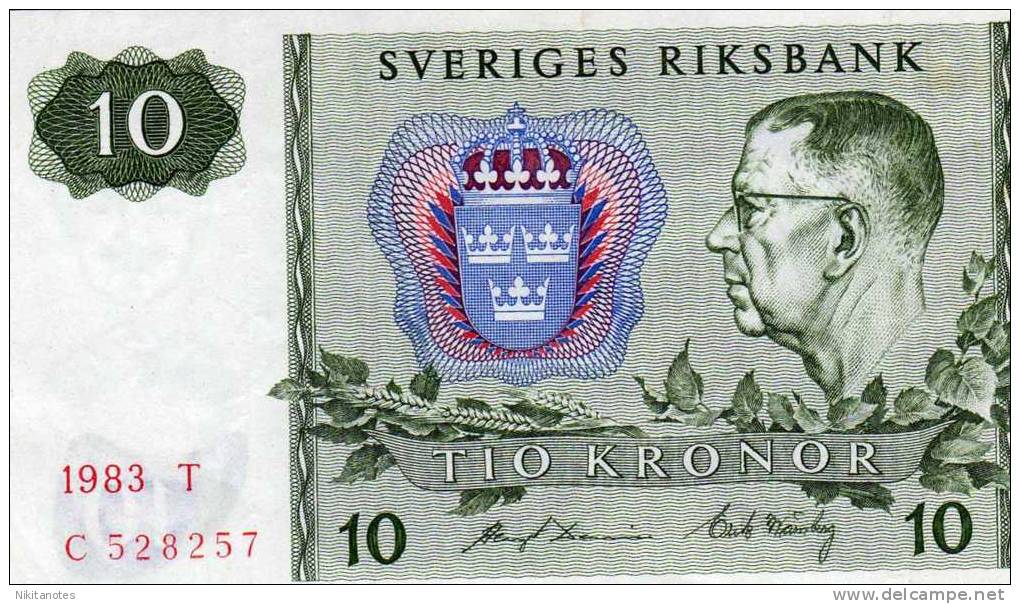 Sweden 10 Kronor 1983 Xf - Svizzera