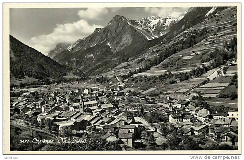 Suisse - Valais -ref B858- Orsieres Et Val Ferret   -carte Bon Etat - Orsières