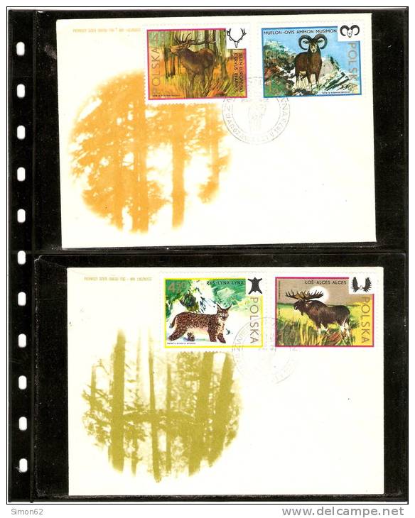 POLOGNE FDC Animaux Des Forêts - Wild