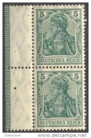 1905 Germania 5 (Pf) Paar Mi 85I / Sc 82 / YT 83 Postfrisch/neuf/MNH [-] - Neufs