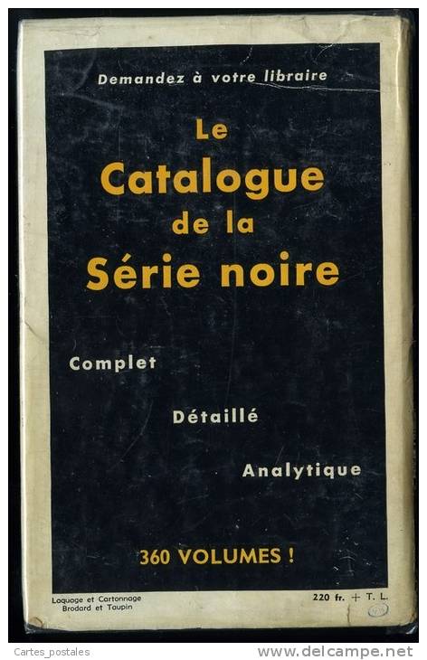 LA FRINGALE /    JONATHAN GANT  -   Série Noire N° 369  -    EO Cartonné Avec Jaquette - Série Noire