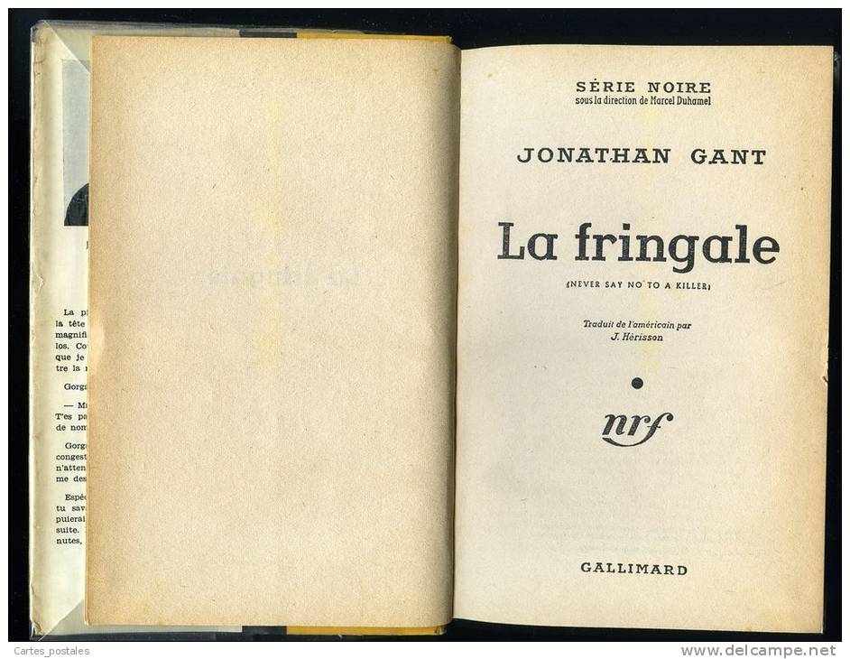 LA FRINGALE /    JONATHAN GANT  -   Série Noire N° 369  -    EO Cartonné Avec Jaquette - Série Noire