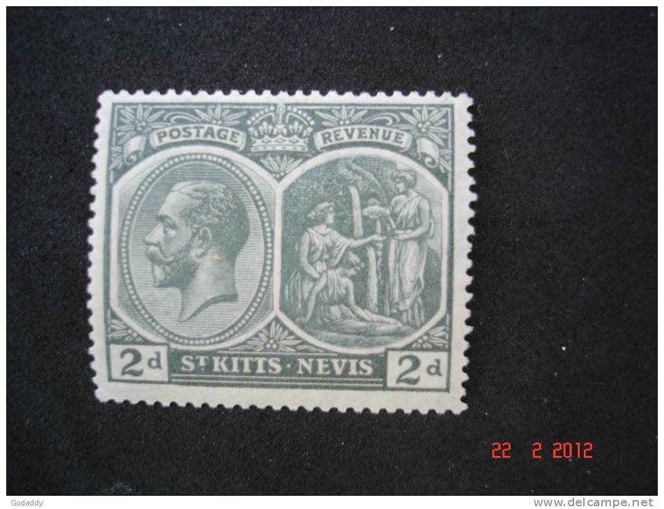 St Kitts-Nevis  1920  K.George V   2d     SG27   MH - St.Christopher-Nevis-Anguilla (...-1980)