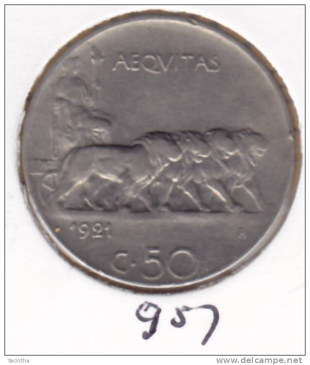 @Y@  Italie   50 Lire  1921  (957) - 50 Lire