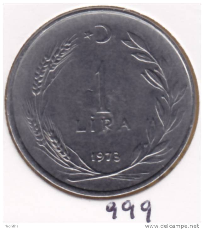 @Y@  Turkije  1 Lira  1973  (999) - Turquie