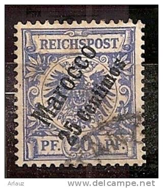 MAROC.Bureaux Allemands.1899.Michel N°4.OBLITERE.S21 - Deutsche Post In Marokko