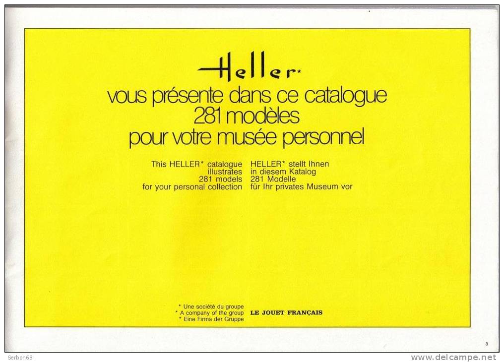 CATALOGUE COLLECTION HELLER 1977 MODELE REDUIT AVION BATEAU VOITURE CAMION MOTO... ETAT NEUF 64 PAGES SATINEES COULEURS - France