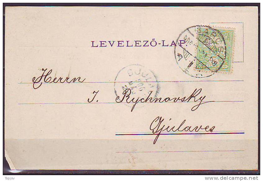 HUNGARY - MAGYAR O. -  PERFINS  ´´B. F.´´ - BREUER FERENCZ OFFICE CARD - BARCSTELEP  - 1906 - Perforiert/Gezähnt