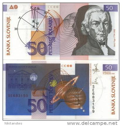 SLOVENIA Banknote 50 TOLARJEV 1992. UNC - Slovénie
