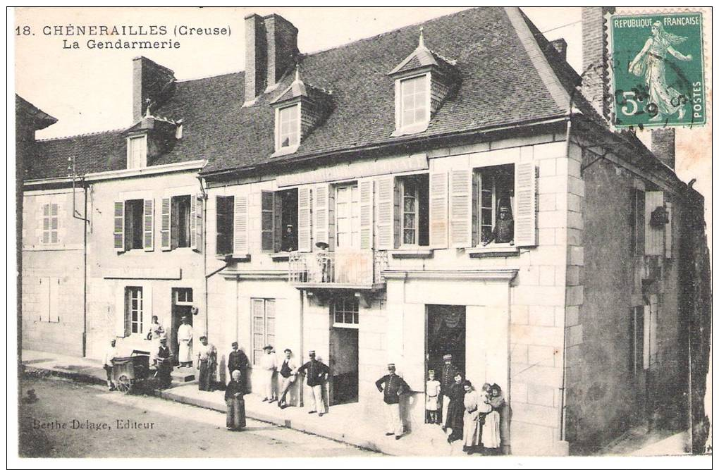 CP404 - Creuse - CHENERAILLES - La Gendarmerie - Chenerailles