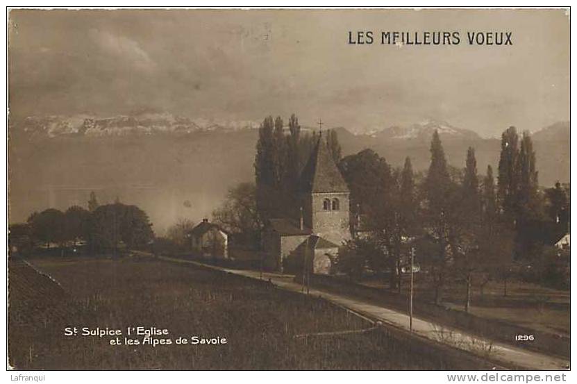 Suisse - Ref B701- Saint Sulpice L Eglise Et Les Alpes De Savoie -st Sulpice   - Carte Bon Etat - - Saint-Sulpice