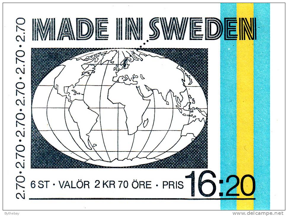 Sweden MNH Scott #1501a Complete Booklet Swedish Patent System Centenary - 1981-..