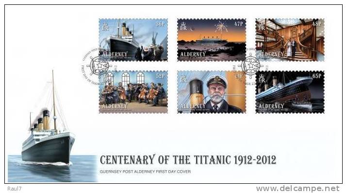 ALDERNEY 2012 - Centenaire Du Titanic - FDC - Alderney