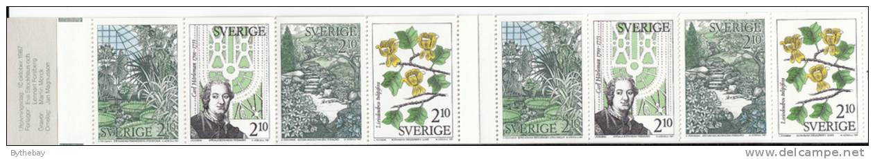 Sweden MNH Scott #1653a Complete Booklet Botanical Gardens - 1981-..