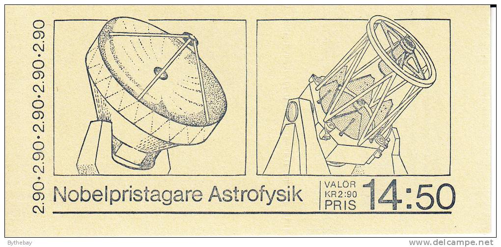 Sweden MNH Scott #1665a Complete Booklet Nobel Prize Winners In Physics - 1981-..