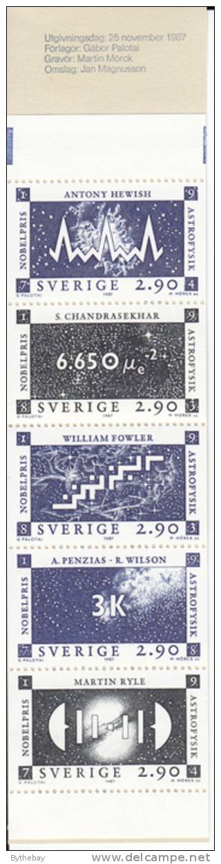 Sweden MNH Scott #1665a Complete Booklet Nobel Prize Winners In Physics - 1981-..