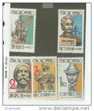 Czechoslovakia Scott # 2432-36  MNH  Catalogue $4.00 - Neufs