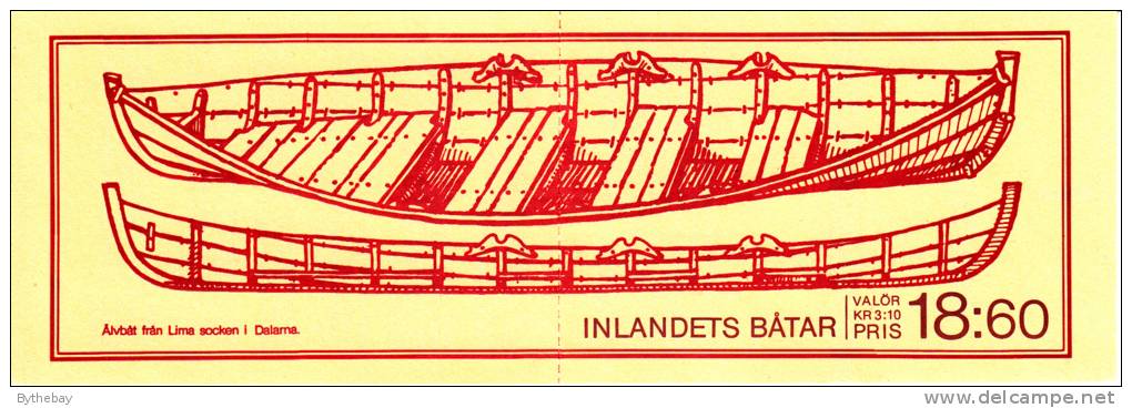 Sweden MNH Scott #1671a Complete Booklet Inland Boats - 1981-..