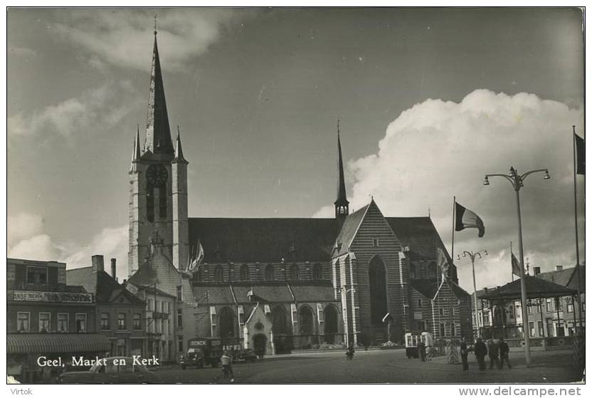 Geel :  Markt En Kerk  ( Camion Donck )  --   FRITUUR    :    Uitg.   Firma Netha Mol - Geel