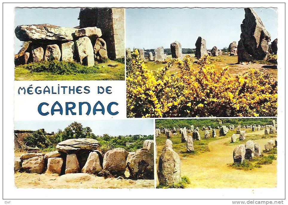 Mégalithes De CARNAC, Morbihan;Menhirs ;alignements Du Ménec Et De Kermario; Dolmens De Crucuno; Années 60, TB - Dolmen & Menhirs