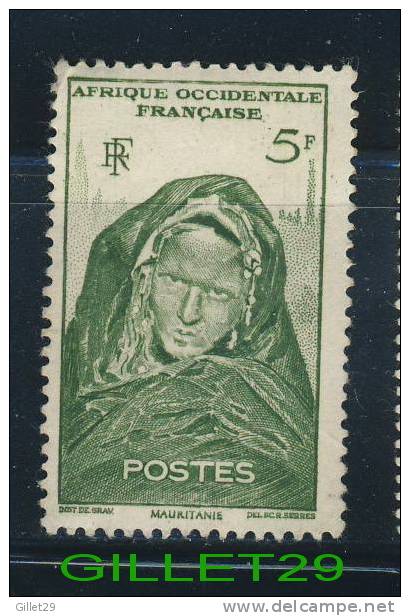 AOF, TIMBRE - MAURITANIE - 5f - 1947 - - Gebraucht