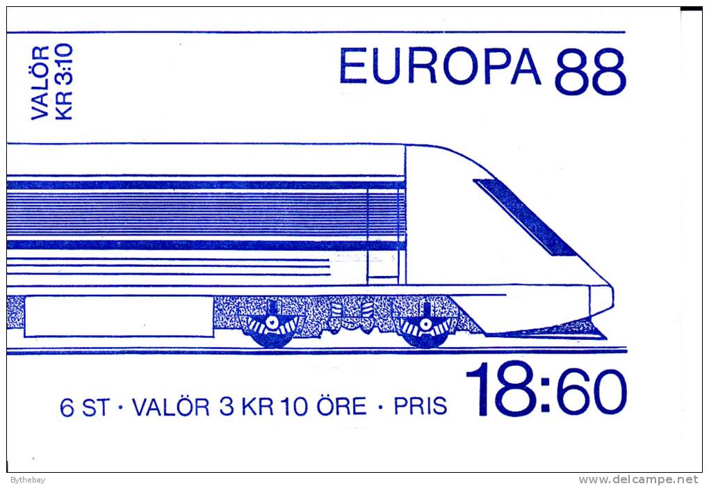 Sweden MNH Scott #1702a Complete Booklet Europa Transport And Communication - 1981-..