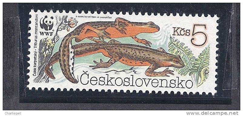 Czechoslovakia Scott # 2751 MNH Lizards World Wildlife Fund Pander Catalogue $2.25 - Ongebruikt