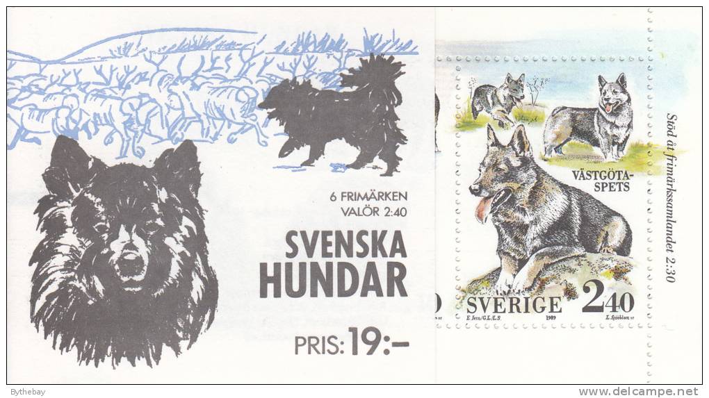 Sweden MNH Scott #1765a Complete Booklet Swedish Kennel Club Centenary - 1981-..