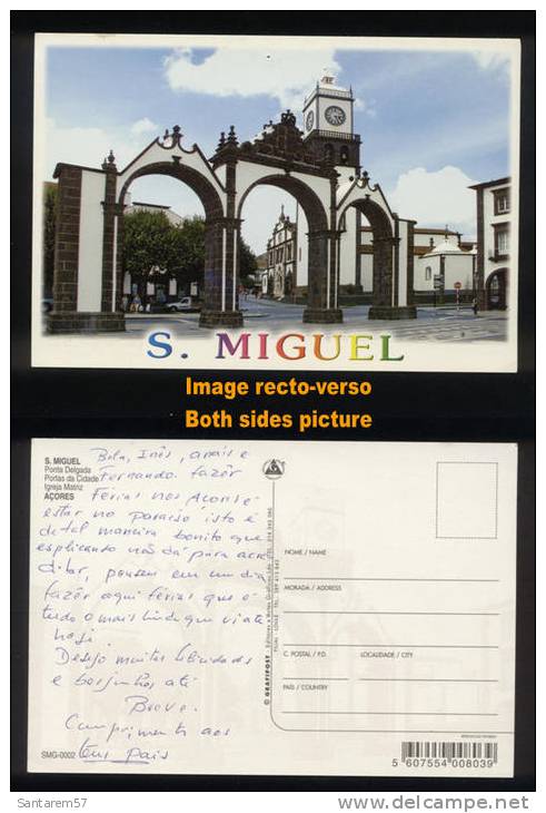 Carte Postale Postcard Postal S. MIGUEL Açores Ponta Delgada Portas Da Cidade Igreja Eglise Matriz PORTUGAL - Açores