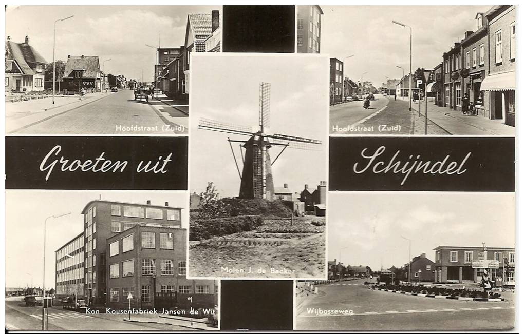 Groeten Uit SCHIJNDEL - N. Brabant - Nederland - Molen J. De Backer - Kousenfabriek - Takszegel - 1963 - Andere & Zonder Classificatie