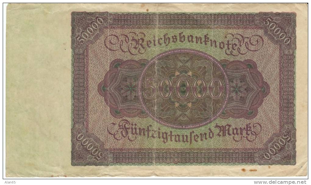 Germany #80 50,000 Mark 1922 Banknote Paper Money - 50000 Mark