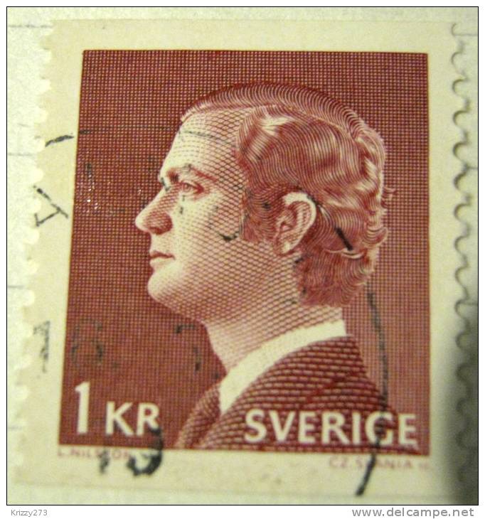 Sweden 1976 King Carl XVI Gustaf 1kr - Used - Oblitérés