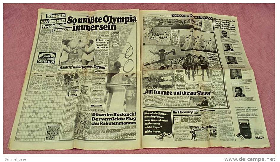 BILD-Zeitung Vom 30. Juli 1984 : Olympia-Eröffnung - Oh , Wie Schön - 1. Medaille Für Radmädchen - Autres & Non Classés