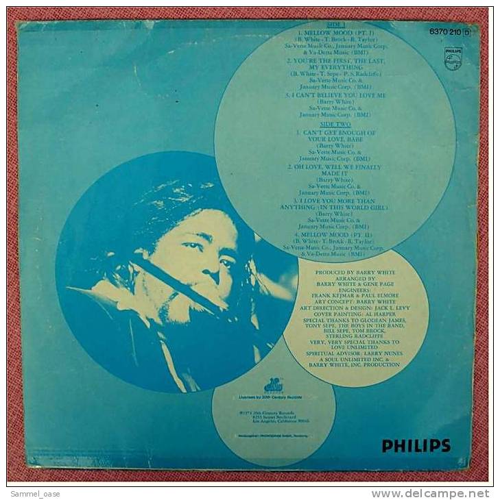 LP  Vinyl  -  Barry White  -  Can't Get Enough  -  I Can't Believe You Love Me  -  Nr. 6370210  Philips 1974 - Soul - R&B