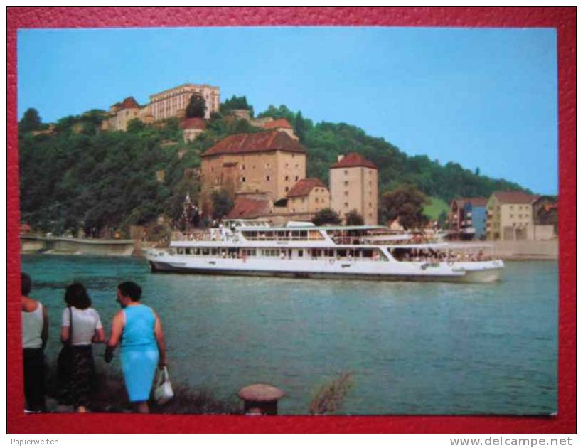 Passau - Schiff MS Rakoci Mit Oberhaus + Niederhaus - Passau