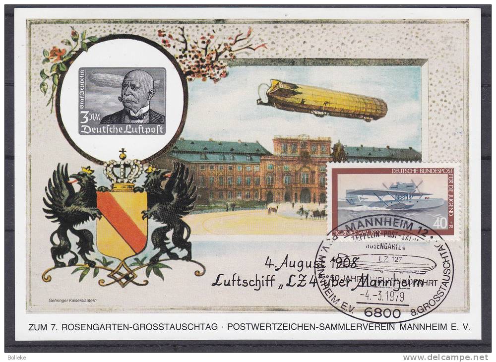 Transports - Zeppelins - Avions - Allemagne Fédérale - Bloc De 1979 - Graf Zeppelin - Timbre NON Dentelé ** - Zeppelines