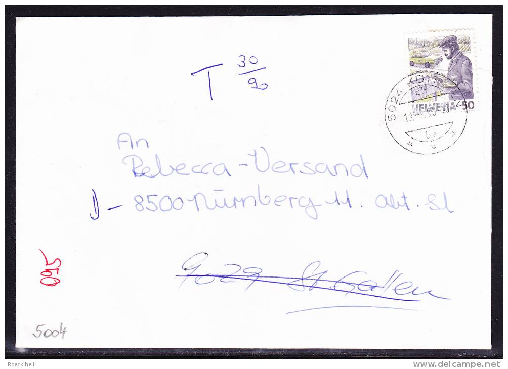 19.4.1990  -  Bedarfsbeleg, Gelaufen Von Küttigen Nach Nürnberg / D  -  Siehe Scan  (ch 5004) - Lettres & Documents