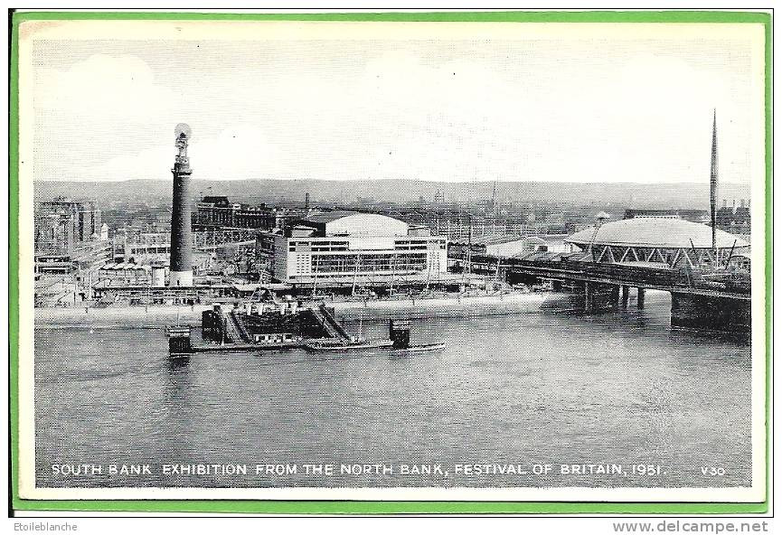 CPSM LONDON 1951 South Bank Exhibition / Festival Of Britain / River Thames / Exposition, Tour, Tribune - River Thames