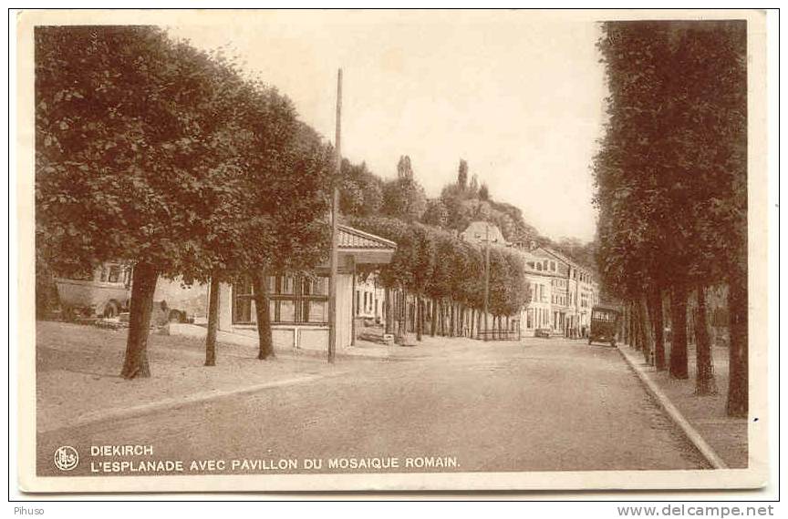 L537 : DIEKIRCH : L´esplanade Avec Pavillon Du Mosaique Romain - Diekirch