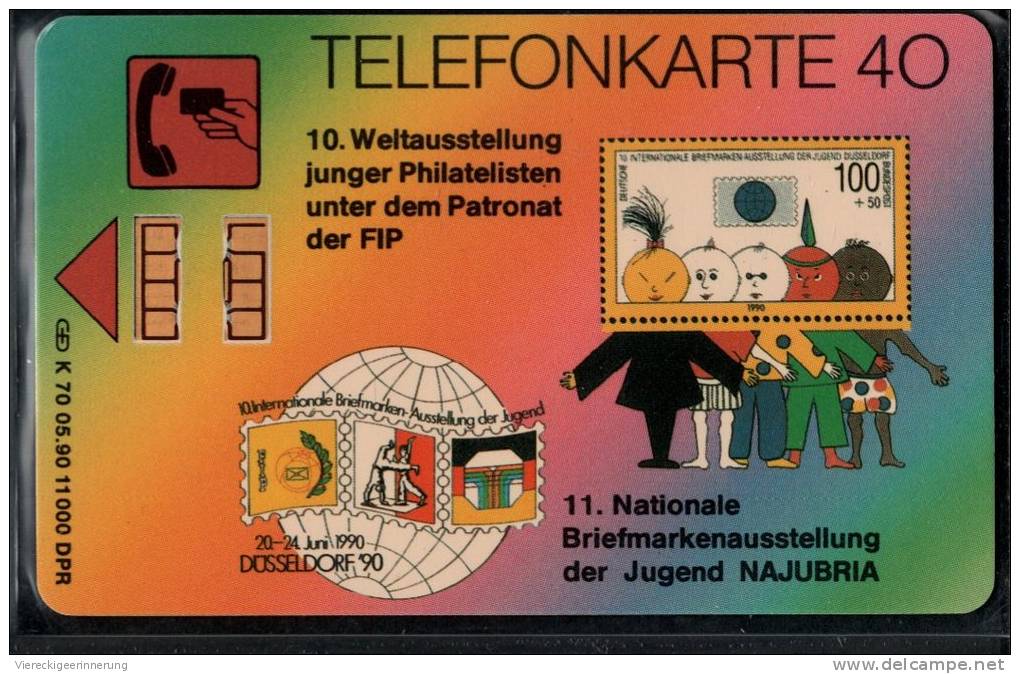 ! Telefonkarte 1990 Najubria Düsseldorf Briefmarkenausstellung, Germany Chip Phonecard, K70 05.90 Stamp - K-Series: Kundenserie