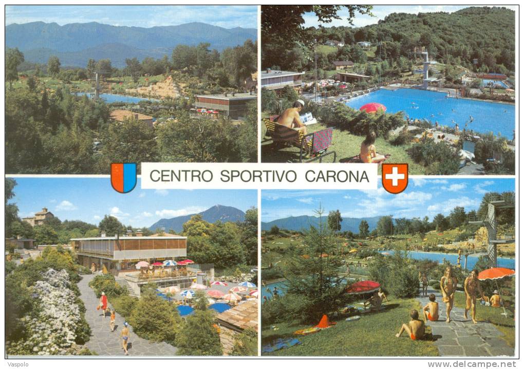 SWITZERLAND-SVIZZERA-SCHWEIZ-SUISSE-LUGANO-CENTRO  SPORTIVO CARONA--CIRCUL ATED  1994 - Carona 