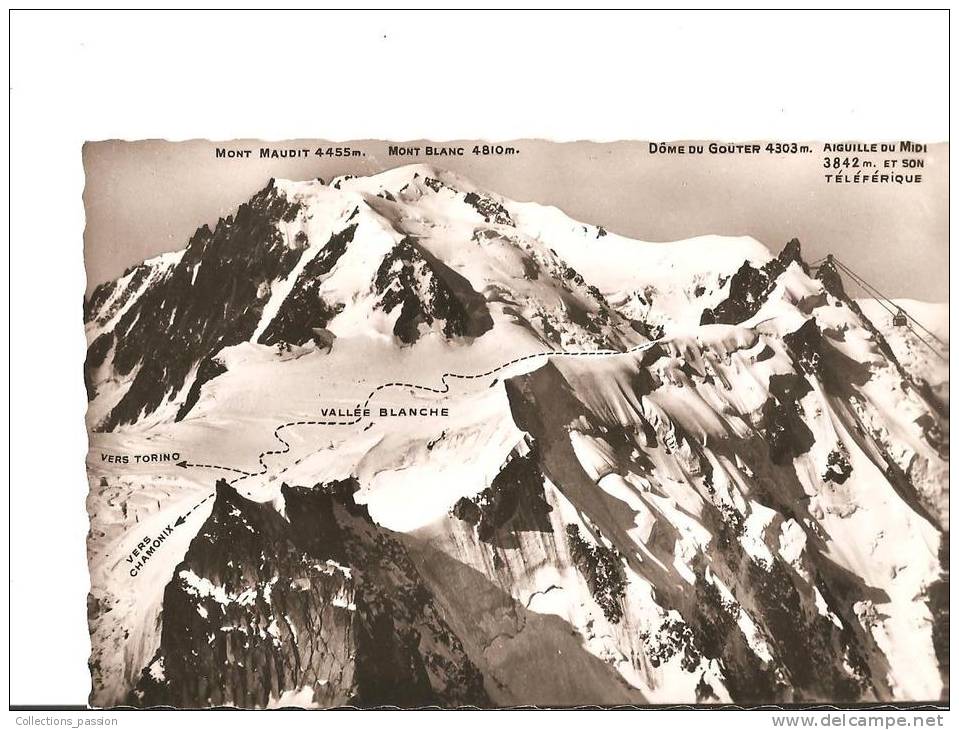 CP, 74, Chamonix-Mont-Blanc, Téléférique De L'Aiguille Du Midi, 3842m, Vierge - Autres & Non Classés