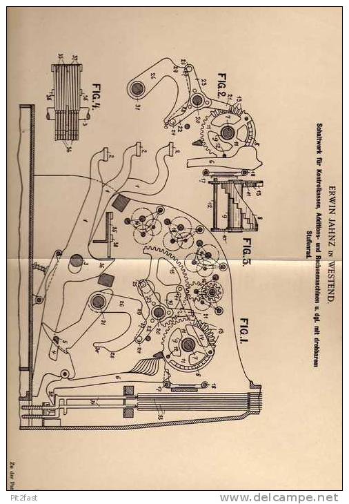 Original Patentschrift - E. Jahnz In Westend , 1901 , Rechenmaschine , Additionsmaschine , Mathematik , Schule !!! - Tools