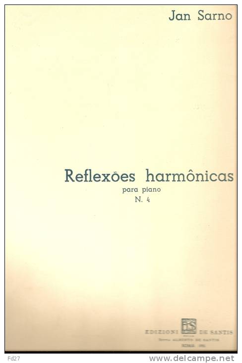 PARTITION DE JAN SARNO : REFLEXOES HARMONICAS - PARA PIANO - S-U