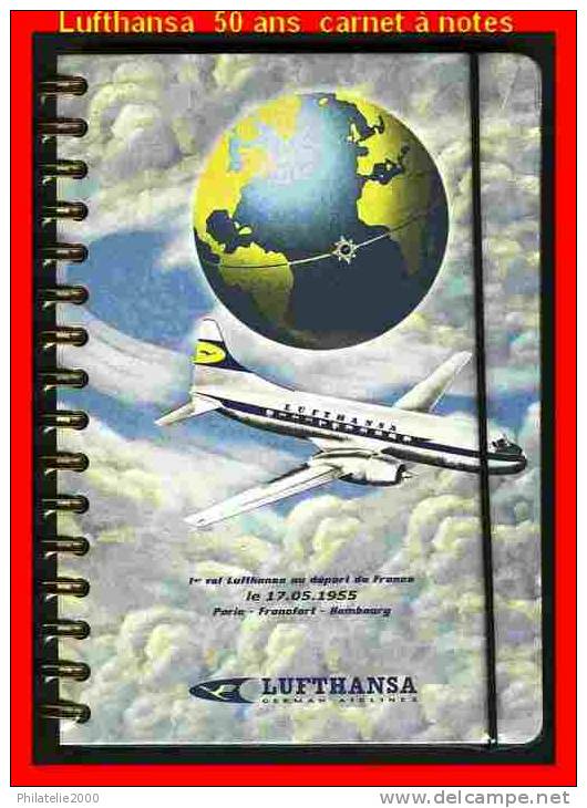 Lufthansa  50 Ans Reprise Activité  Carnet à Notes à Spirales - Cadeaux Promotionnels